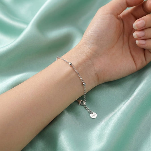 Zéa Silver Beaded Bracelet