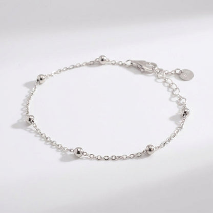 Zéa zilveren kralenarmband